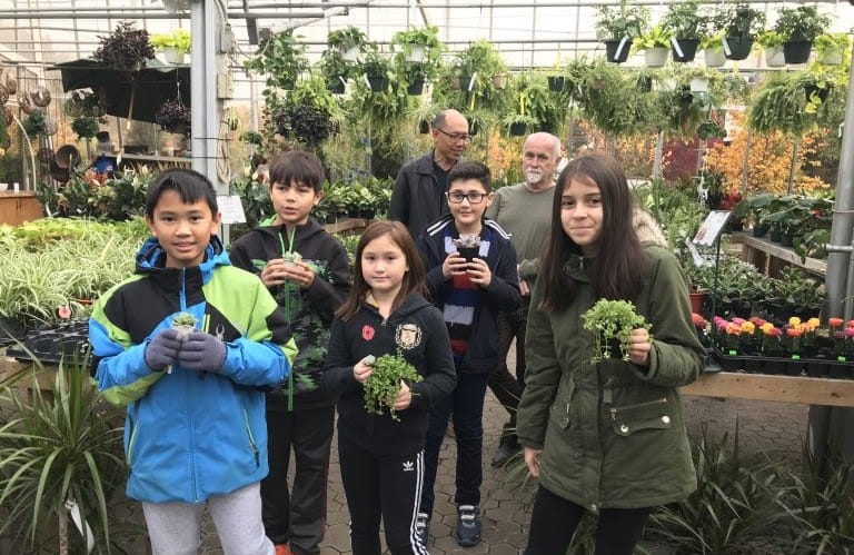 kids in the green house